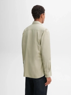 Massimo Dutti Рубашка из 100% хлопкового твила, светло-зеленый