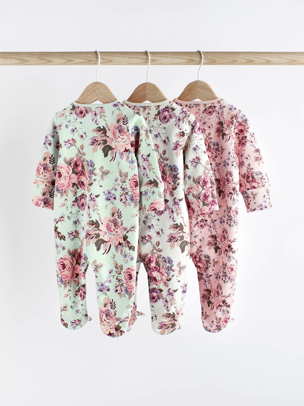 Комбинезон / Cлип для малышей Next 998-951, 3 шт., Белый, Розовый