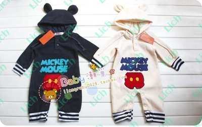 Комбинезон с аппликацией, надписью и капюшоном с ушами