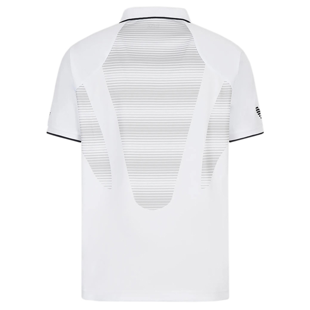 Мужское поло теннисное EA7 Man Jersey Polo Shirt - white