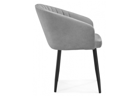 Стул на металлокаркасе Woodville Корсо темно-серое, черное, ножки черные