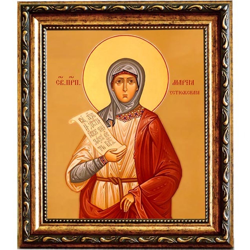 Мария Устюжская праведная. Икона на холсте.