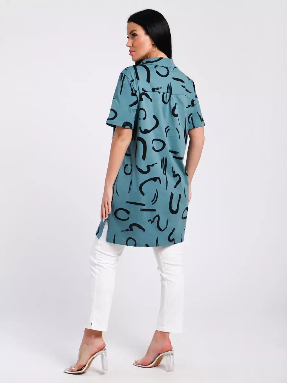 Туника-рубашка хлопок большие размеры