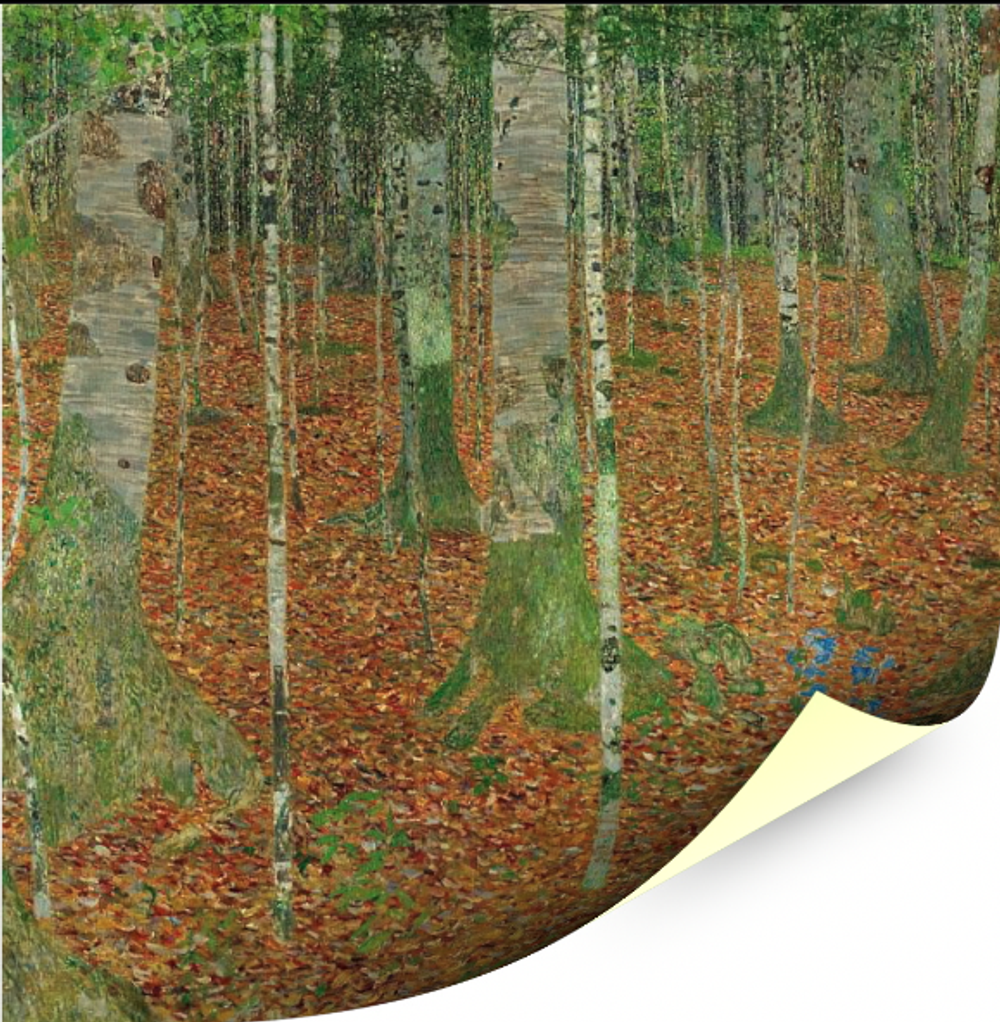 Картина для интерьера Березовая роща, художник Климт, Густав, печать на холсте Настене.рф
