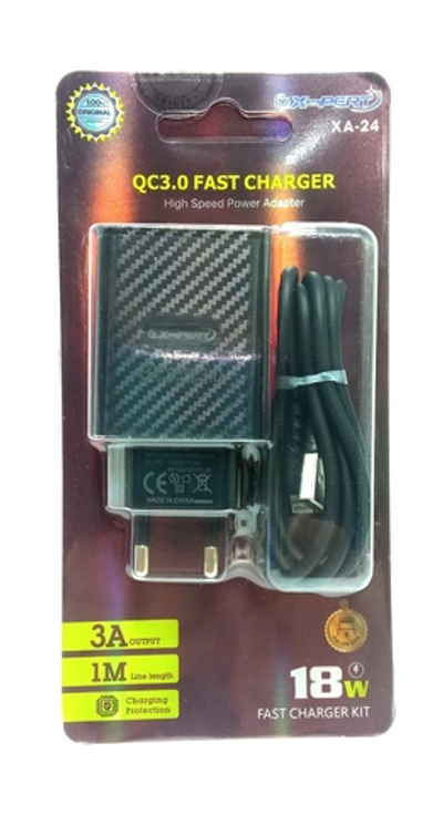 Зарядное ус-во USB + кабель IOS X-Pert XA-24 QC3.0
