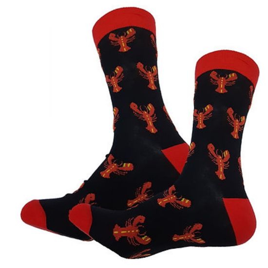 Носки "Раки идут", р-р 40-46 (черный/красный)