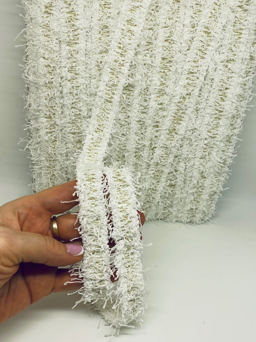 Тесьма отделочная твидовая с люрексом ш - 20мм 1 м