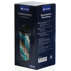 Термокружка 0.42 л, Daniks, Камень, колба нерж сталь, FD-06-14
