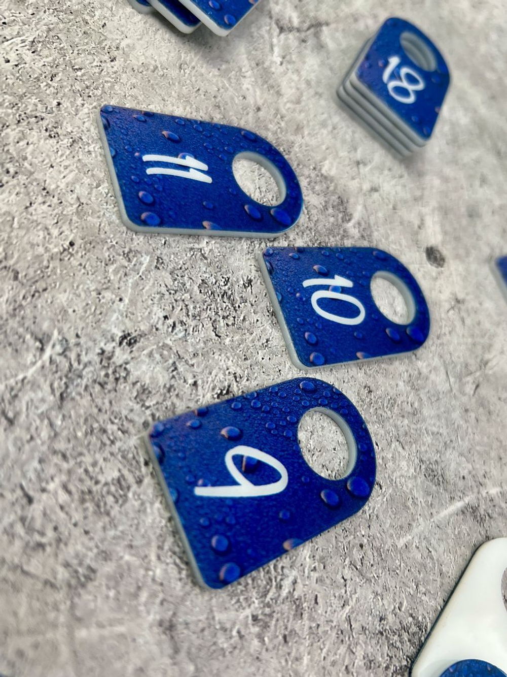 Номерки для ключей акрил 3х5 см