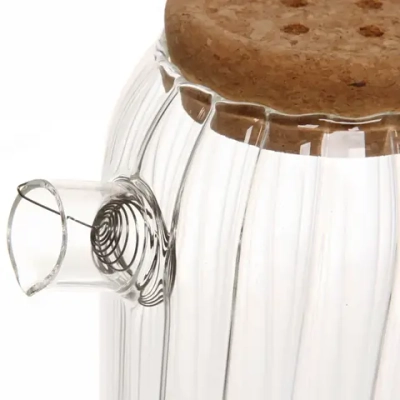 Чайник заварочный стеклянный 1800мл «Bella cucina» с пробковой крышкой