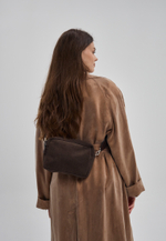 сумка прямоугольная шоколад замша