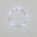 Гирлянда светодиодная Снежинки, 2м, 20LED, БЕЛЫЙ, IP20, 2хCR2032 в комплекте NEON-NIGHT