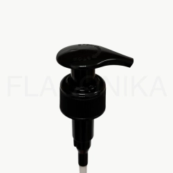 Дозатор для мыла 28 поворотный Черный рифленый Капелька