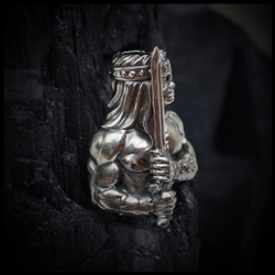 Темлячная бусина "Конан" для ножей , мельхиор