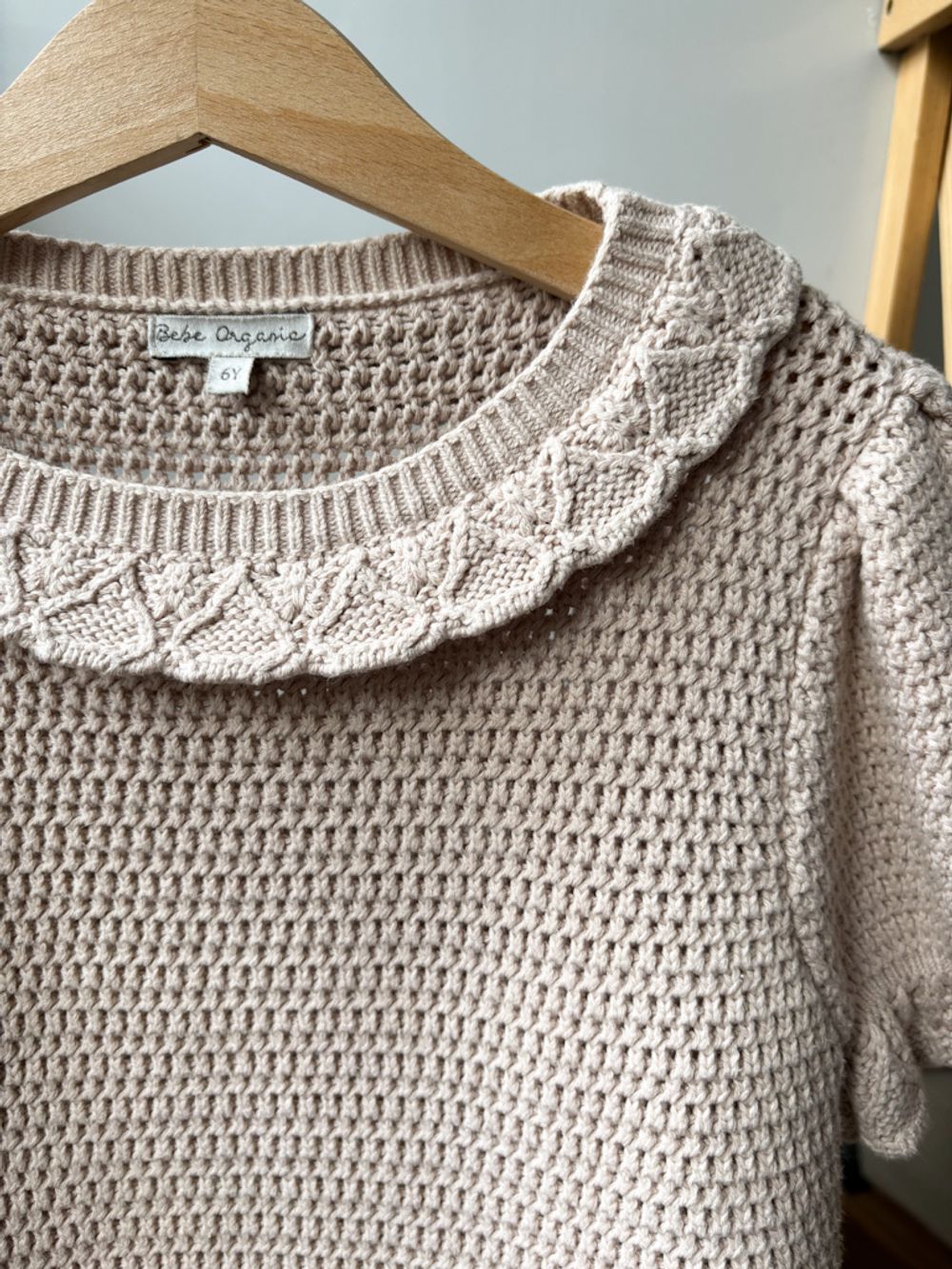 Хлопковый вязаный джемпер Bebe Organic, 116