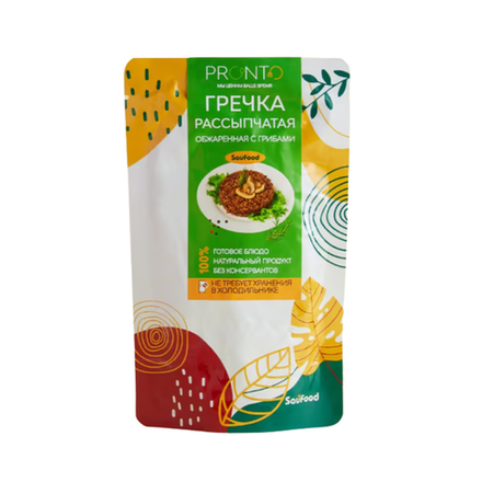 Гречка рассыпчатая обжаренная с грибами SauFood Pronto 150 гр
