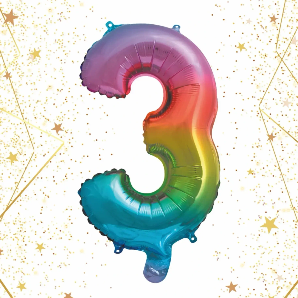Шар фольгированный «Цирфа «3» (радуга)