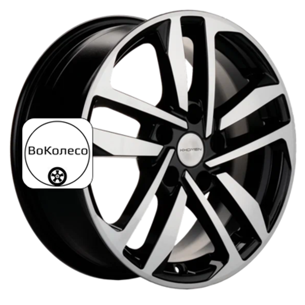 6,5x16/5x100 ET39 D57,1 KHW1612 (Polo) Black-FP Khomen Wheels