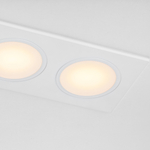 012826 Рамка (светильник) PVC д/LED-модулей 941хх и LED-ламп D50мм PIANO 2x QUAD БЕЛЫЙ IP65