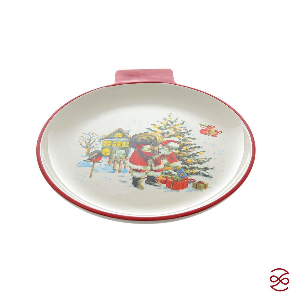 Блюдо сервировочное ёлочная игрушка Repast Санта 26*23*3 см