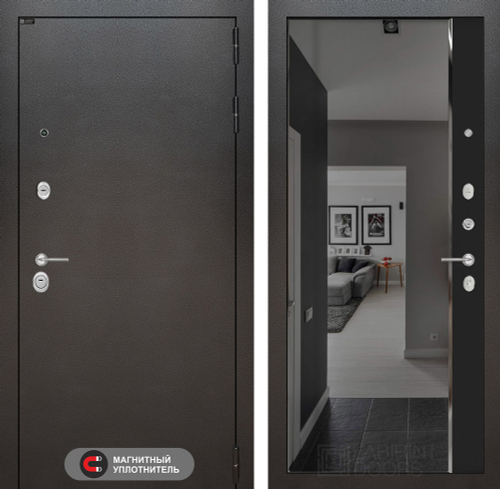 Сильвер зеркало Панорама чёрный кварц