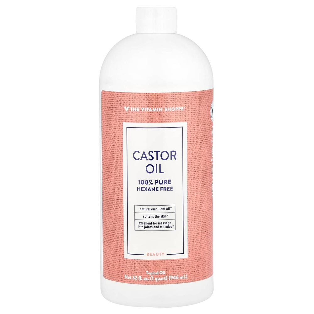 The Vitamin Shoppe, Касторовое масло, 946 мл (32 жидк. унц.)