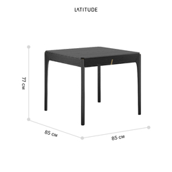 Стол обеденный Latitude Aska 85х85см черный