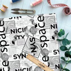 Ткань мембрана стильный цифровой коллаж на белом фоне