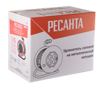 Удлинитель силовой на металлической катушке Ресанта СУ-3х2,5КГ-30/3 (с выкл., 4 розетки, IP44)