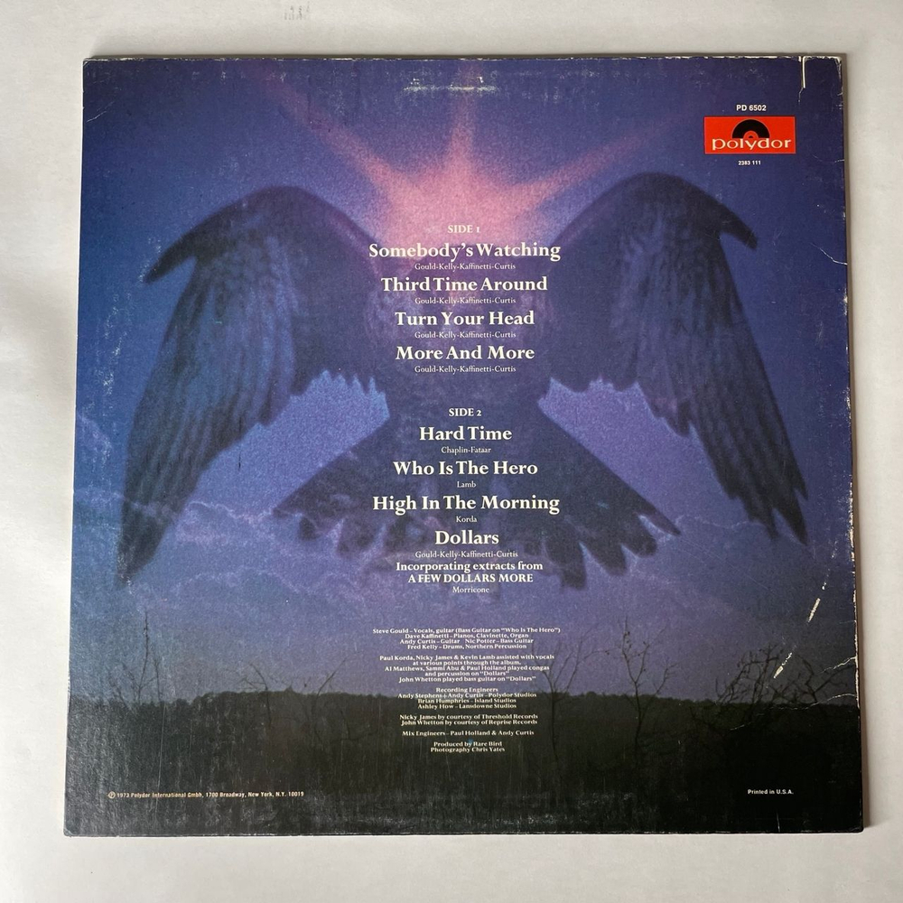 Винтажная виниловая пластинка LP Rare Bird Somebody's Watching (США 1973)