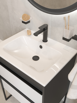 Смеситель для раковины STWORKI Вестфолл S08010BK матовый черный