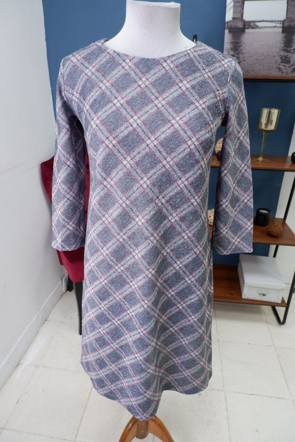 Платье Deniza в клетку 46 размер, новое