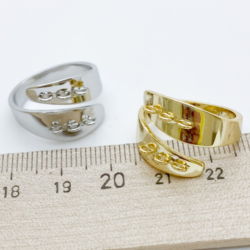 Основа для кольца, цвет серебро, размер регулируется, цена за 1 шт