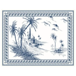 Поднос сервировочный Gien Depareillees Bleu (46.4 x 36.4 см)