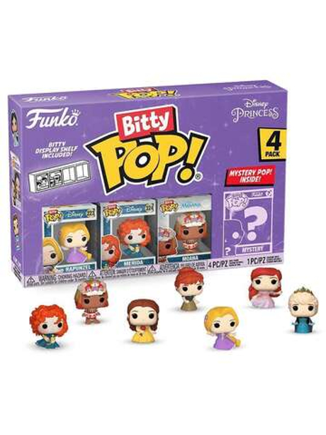Фигурка Funko Bitty POP! Disney Princess S4 Rapunzel+Merida+Moana+Mystery (1 of 4) 4PK 73030