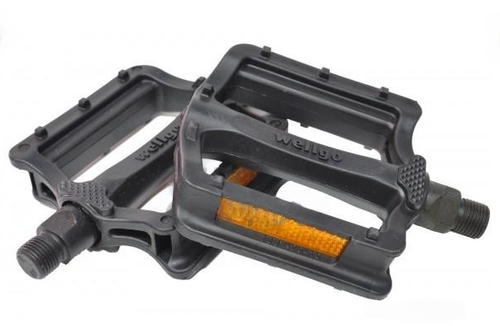 Педали Wellgo PLATFORM пластиковые, 106x90x32мм, резьба 9/16", полимерные подшипники, черные (50)