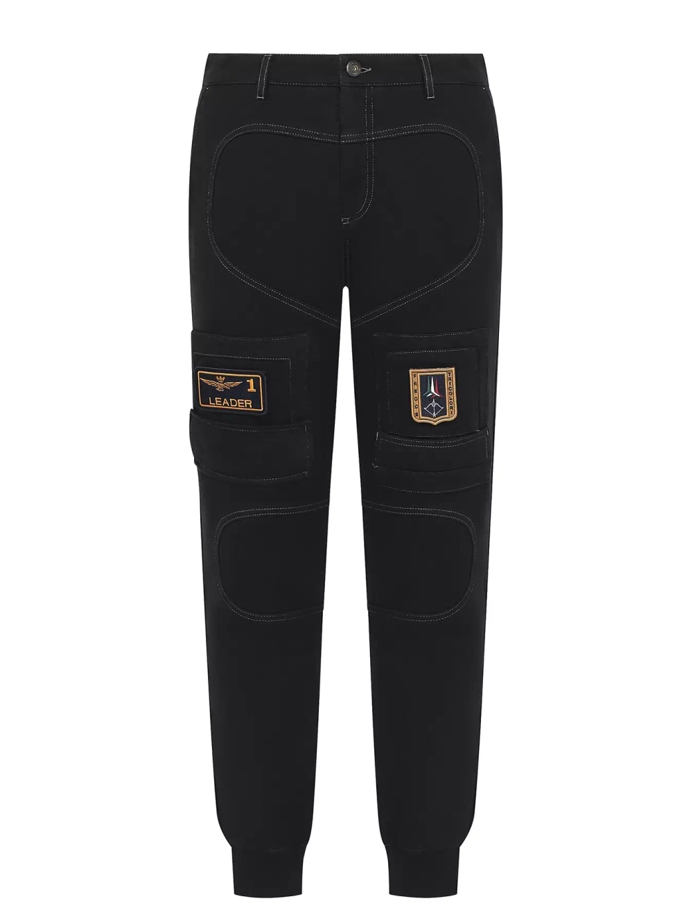 Брюки муж. Aeronautica 743 черный на резинке