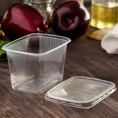 Одноразовые контейнеры с крышкой (10,8х8,2х7 см) - 10 шт. (Цвет: не задано)