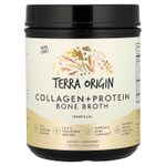 Terra Origin, Костный бульон с коллагеном и белком, ваниль, 466 г (16,43 унции)