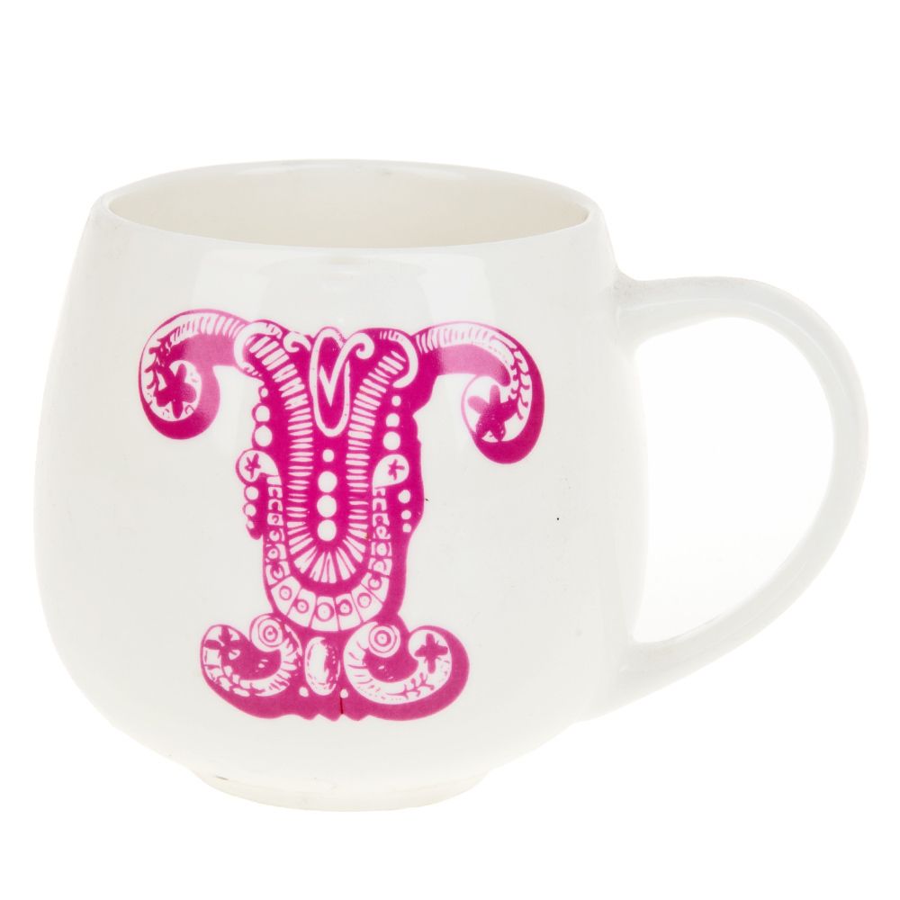 Кружка фарфоровая "Алфавит" v=400мл. (12видов) (min6) (транспортная упаковка)