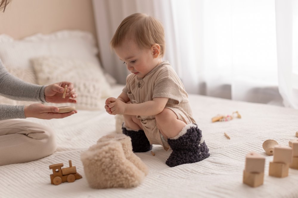 Детские пинетки из натуральной овчины