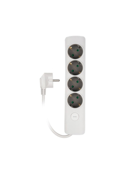 Удлинитель 4х3м с заземл. с выкл. бел. ET-04-300W (4х3.0) JAZZway 5051812