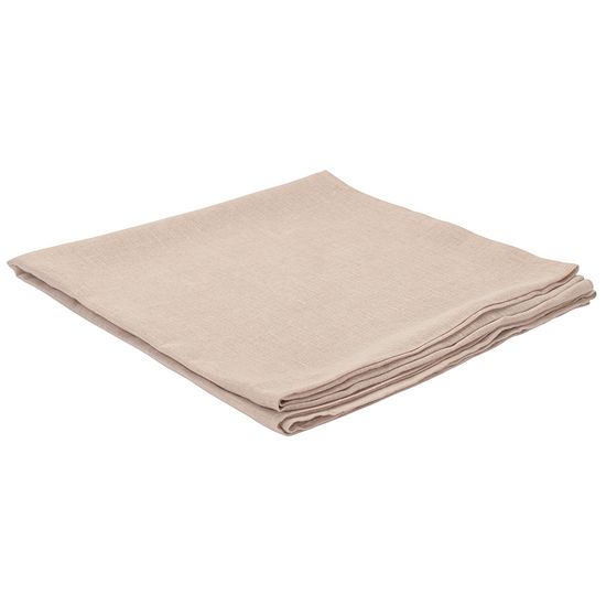 Скатерть из стираного льна бежевого цвета из коллекции essential, 170х170 см