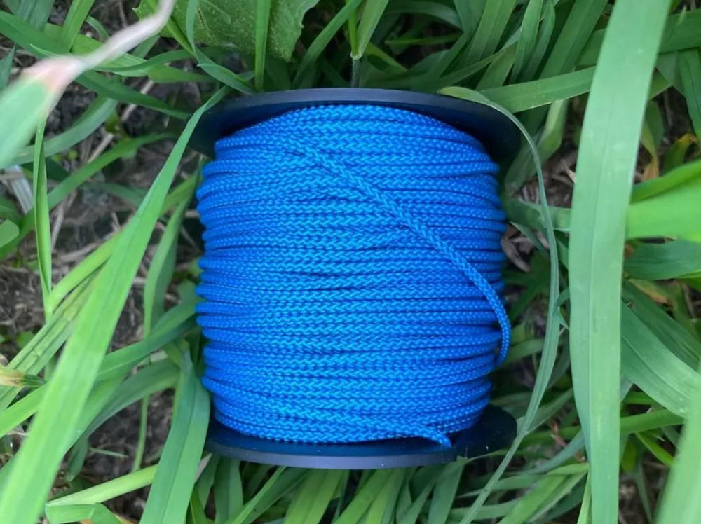 Шнур плетеный CAMPING 2,0 мм, 80 кг, 50 м, синий, катушка