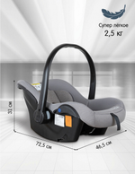 Автолюлька Bambola Bimbo группа 0+ (0-13кг) Серебро соты