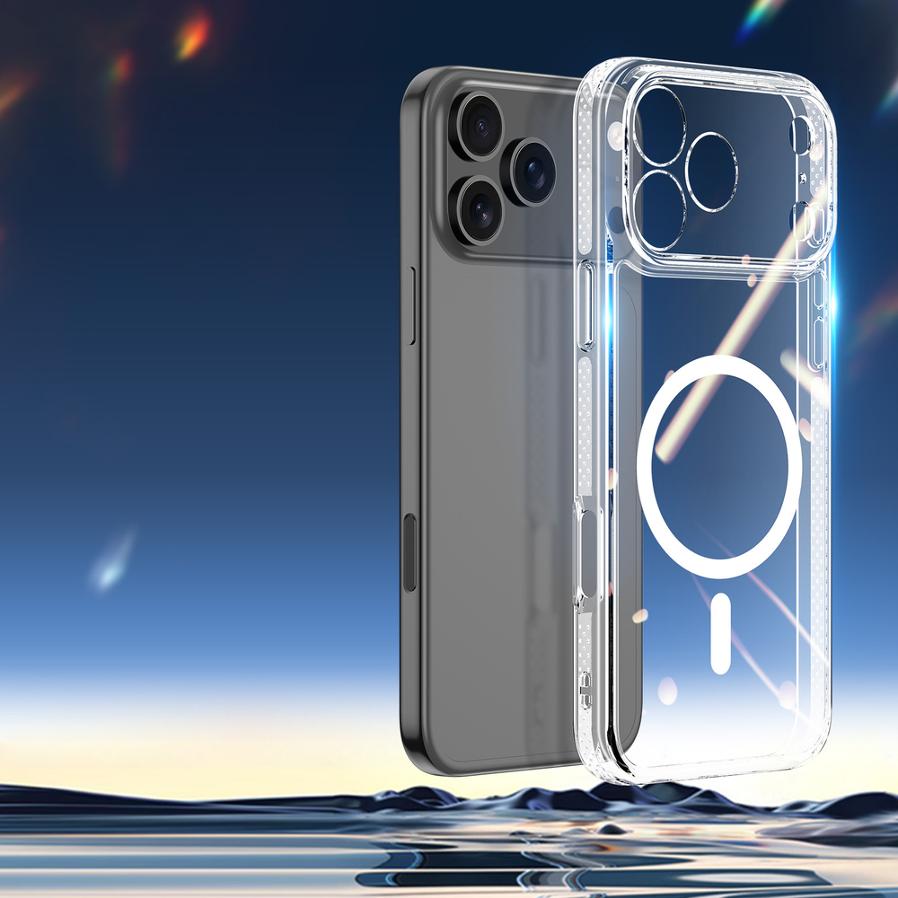 Усиленный прозрачный чехол с поддержкой MagSafe от Dux Ducis для iPhone 17 Pro Max, серия Clin Mag Series Case