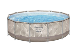 Каркасный бассейн Bestway Steel Pro MAX 396х107 см + фильтр-насос 2006 л/ч, лестница, тент, навес от солнца (561FY BW)