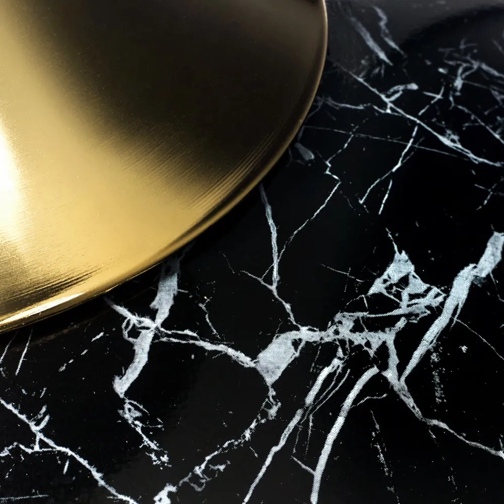 Кофейный столик Bradex Home Angel 40x55см, чёрный мрамор, металл