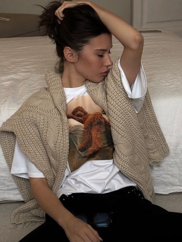 Белая футболка Christmas Dog