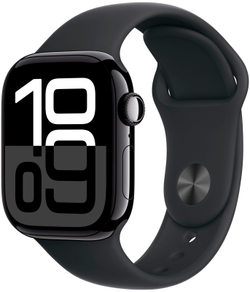 Умные часы Apple Watch Series 10 42mm Jet Black Aluminum Case with Sport Loop Ink S/M
